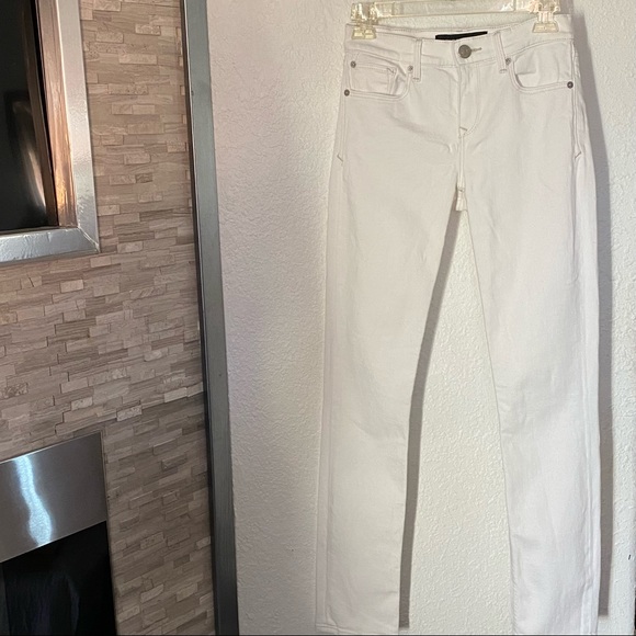 EXPRESS JEANS MID RISE SKINNY WHITE SIZE 2R PREOWNED